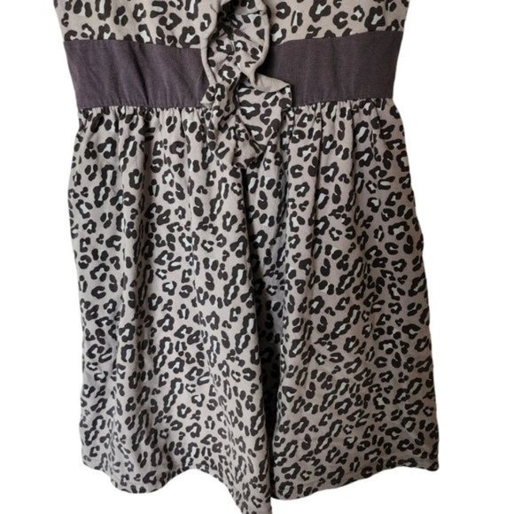 American Girl Sweet Savannah‎ Tan Leopard Print Dress size 10 Girls Ruffle - Picture 4 of 7